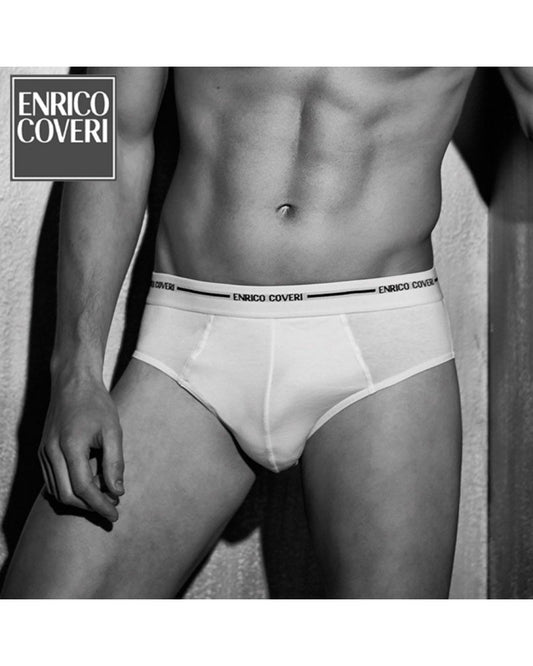 Enrico Coveri - Art. ES1000 - Slip Uomo Elastico Esterno Set 3 Pezzi