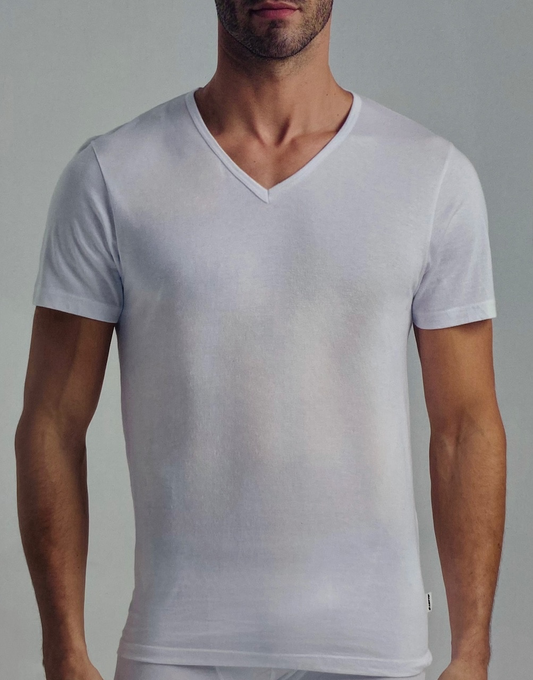 Lotto Art. LT 1111 T-Shirt Cotone Uomo M/M Scollo V