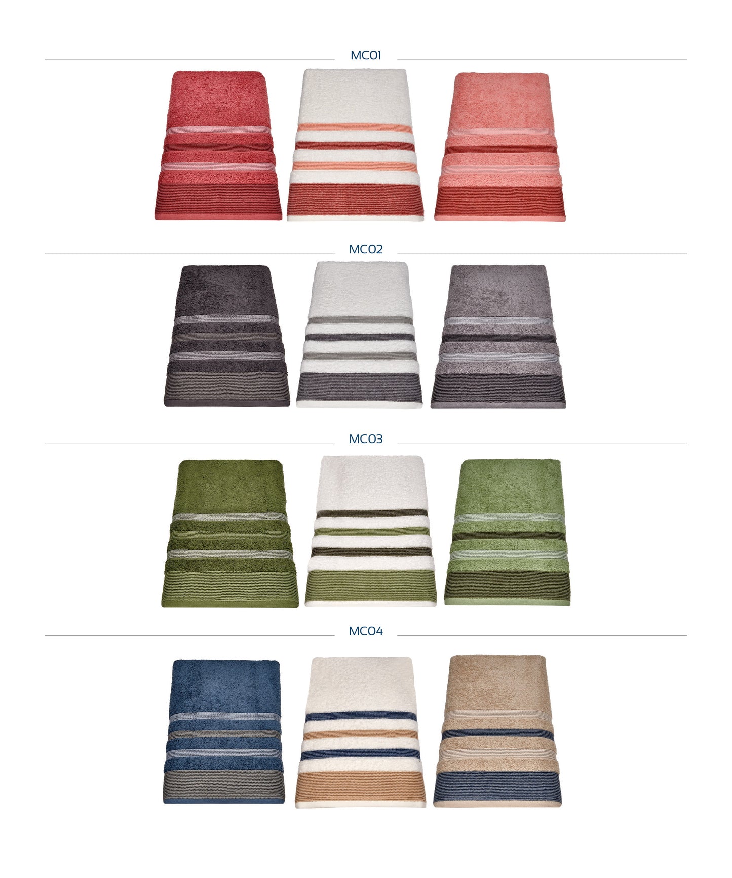 Vingi - Art. Multicolor - Set 3 Asciugamani + 3 Ospiti Spugna