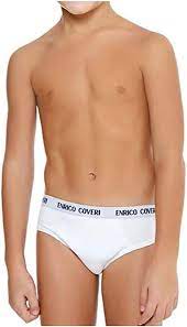 Enrico Coveri - Art. 4000 - Slip Bambino in Cotone Elastico Esterno Set 3 Pezzi