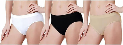 6 slip culotte maxi vita alta elasticizzato da donna in cotone bielast - Intimo 6 slip culotte maxi vita alta elasticizzato da donna in cotone bielast - Intimo